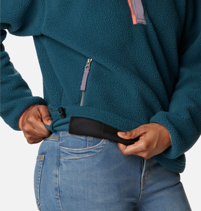 Columbia Helvetia Hoodie Women's Pullover Turquoise | KOUIAN-712