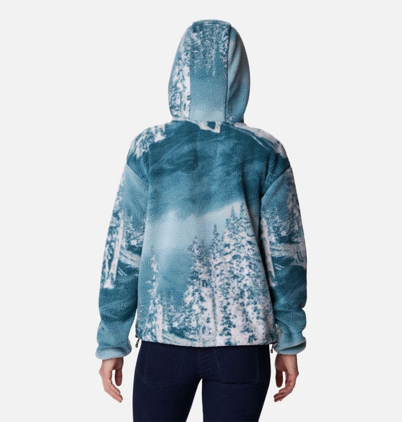 Columbia Helvetia Hoodie Women's Pullover Turquoise | RPFXIT-350