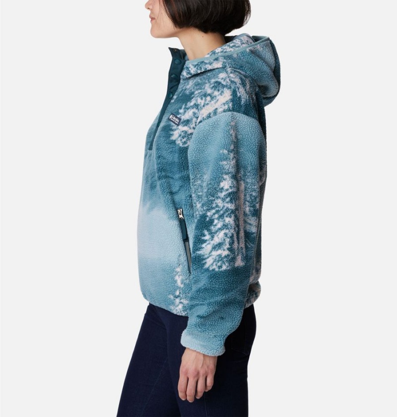 Columbia Helvetia Hoodie Women's Pullover Turquoise | RPFXIT-350