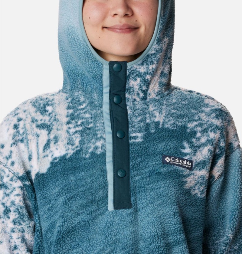 Columbia Helvetia Hoodie Women's Pullover Turquoise | RPFXIT-350
