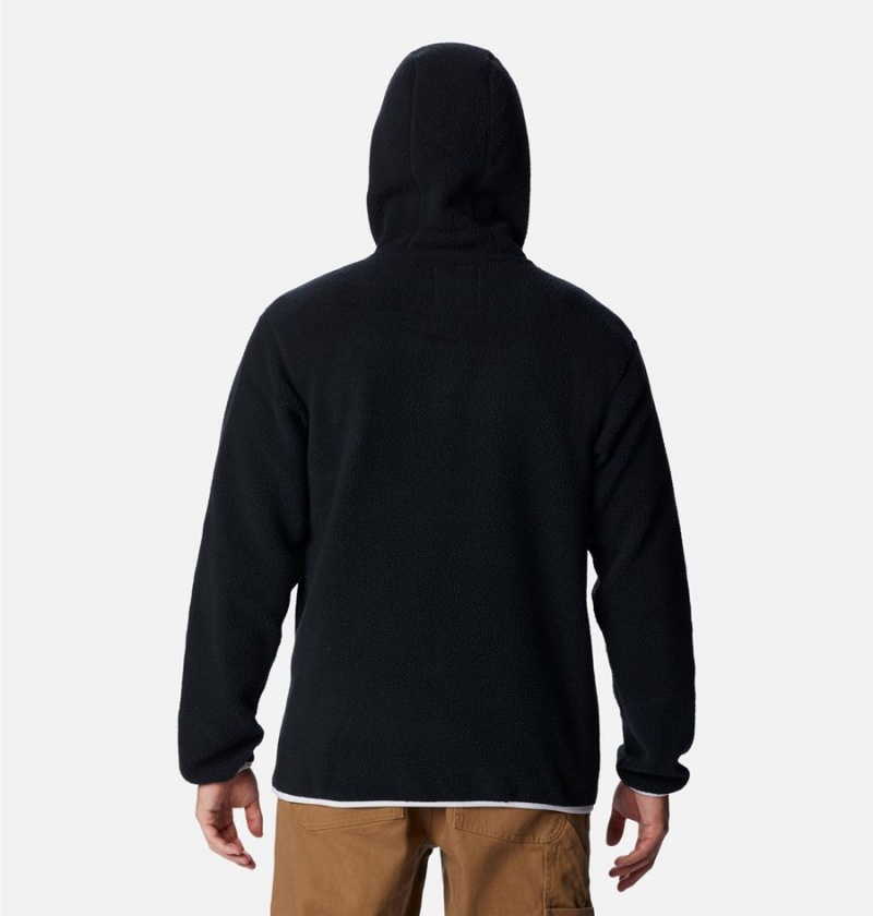 Columbia Helvetia Sherpa Fleece Men's Hoodie Black | QLZOHY-314