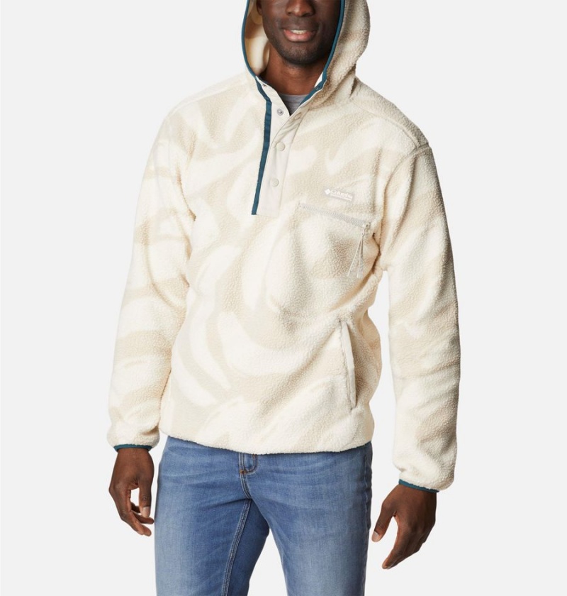 Columbia Helvetia Sherpa Fleece Men's Hoodie Beige | ENMTSK-381