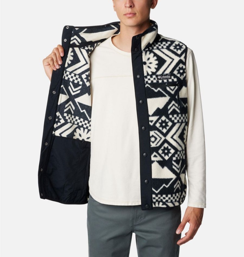 Columbia Helvetia Sherpa Fleece Men's Vest Black | VMCXQL-751