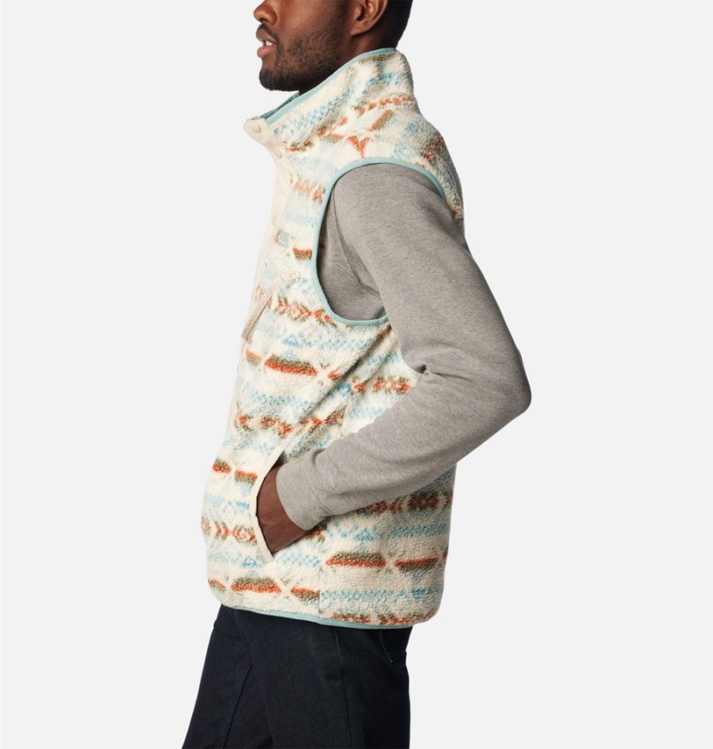 Columbia Helvetia Sherpa Fleece Men's Vest Beige | VDBSJM-120
