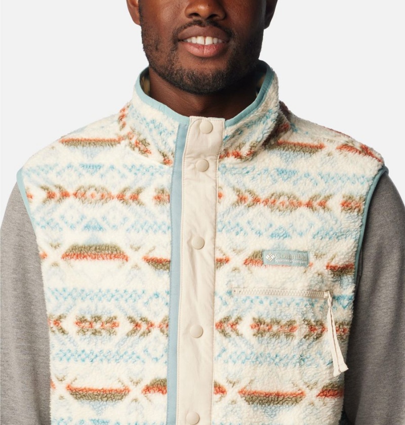 Columbia Helvetia Sherpa Fleece Men's Vest Beige | VDBSJM-120