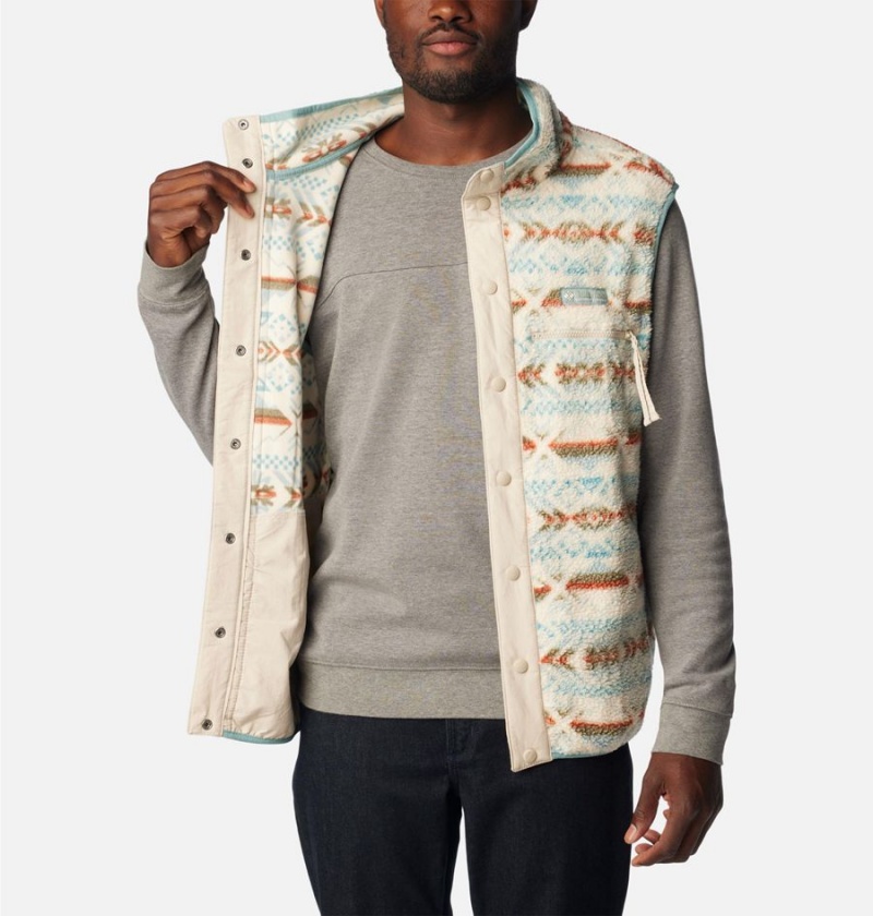 Columbia Helvetia Sherpa Fleece Men's Vest Beige | VDBSJM-120