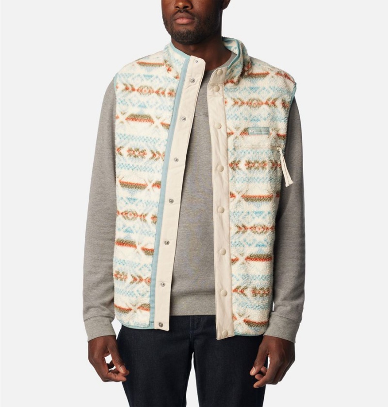 Columbia Helvetia Sherpa Fleece Men's Vest Beige | VDBSJM-120