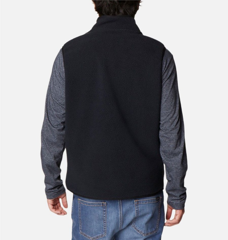 Columbia Helvetia Sherpa Fleece Men's Vest Black | QJOTKE-936