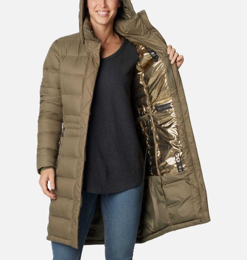 Columbia Hexbreaker Elite Down Women's Coats Green | NGOSJD-967