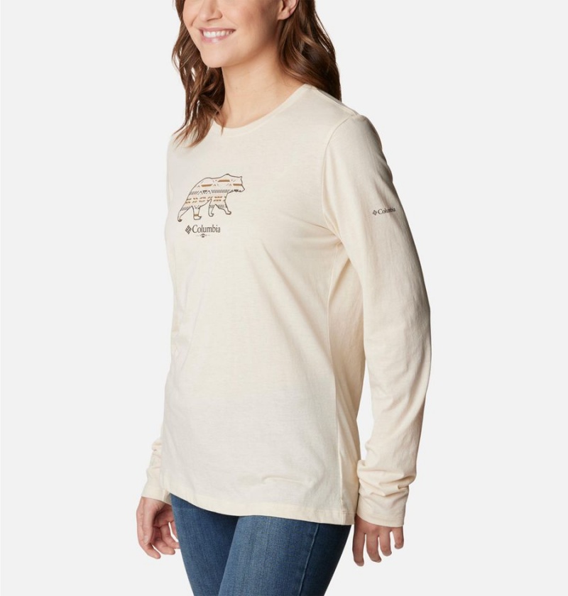 Columbia Hidden Haven Long Sleeve Women's T-Shirt White | XMETOP-482
