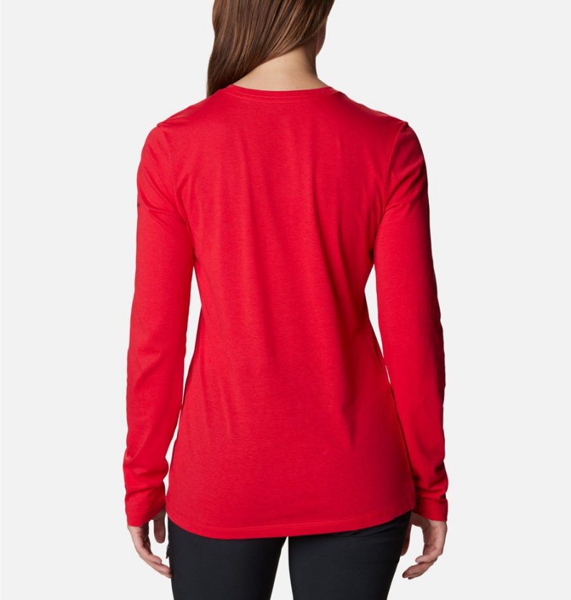 Columbia Hidden Haven Long Sleeve Women's T-Shirt Red | VTIYXL-306