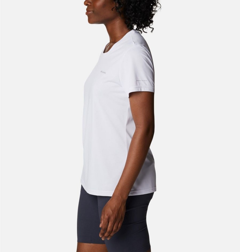 Columbia Hike Short Sleeve Crew Women's T-Shirt White | OTYPXD-675