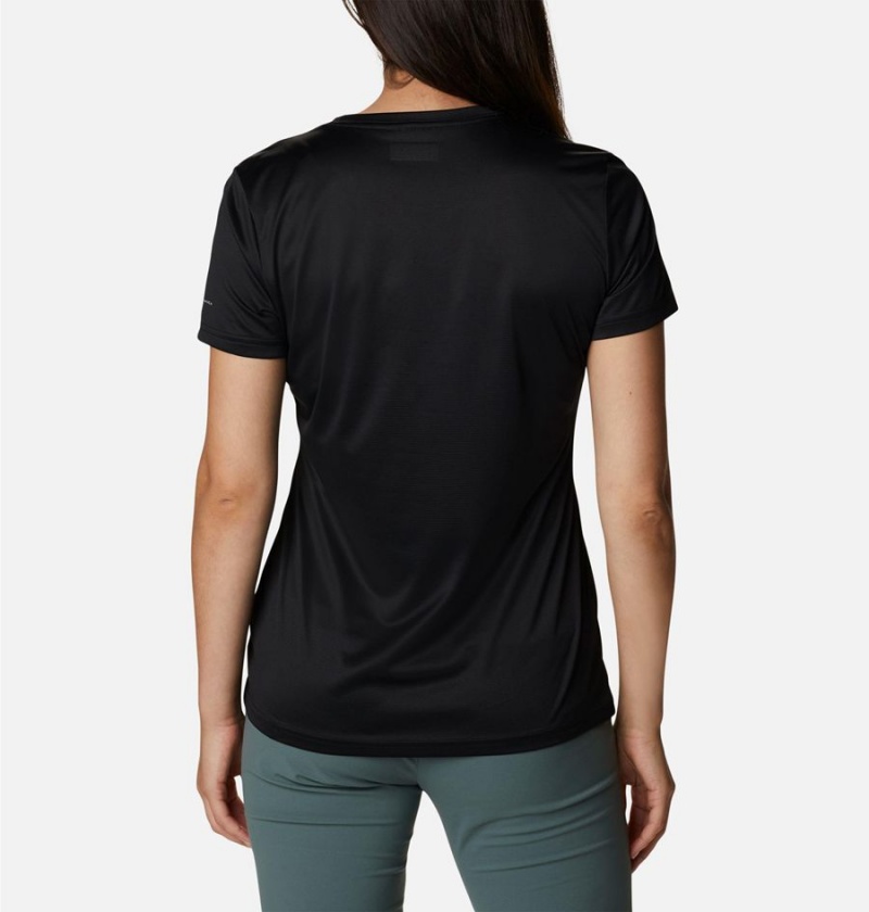 Columbia Hike Short Sleeve Crew Women's T-Shirt Black | XUCYFH-785