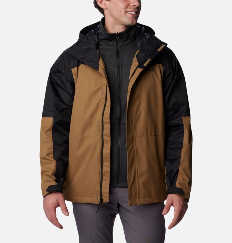 Columbia Hikebound Interchange Men's 3 In 1 Jackets Brown | NCDTLR-548