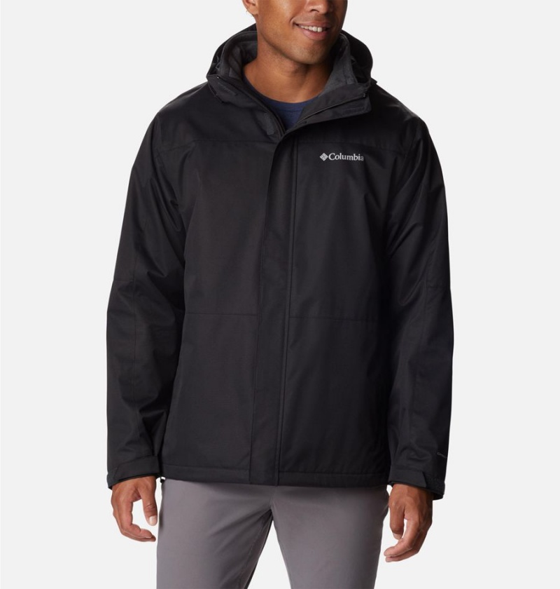 Columbia Hikebound Interchange Men\'s 3 In 1 Jackets Black | XWNICU-912