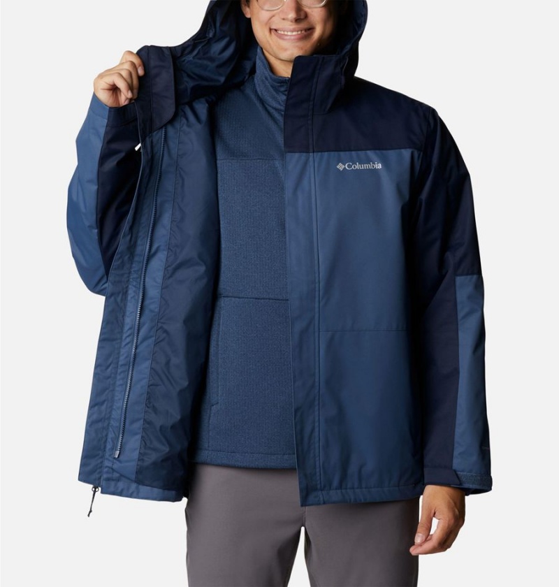 Columbia Hikebound Interchange Men's 3 In 1 Jackets Blue | QZAXRY-785