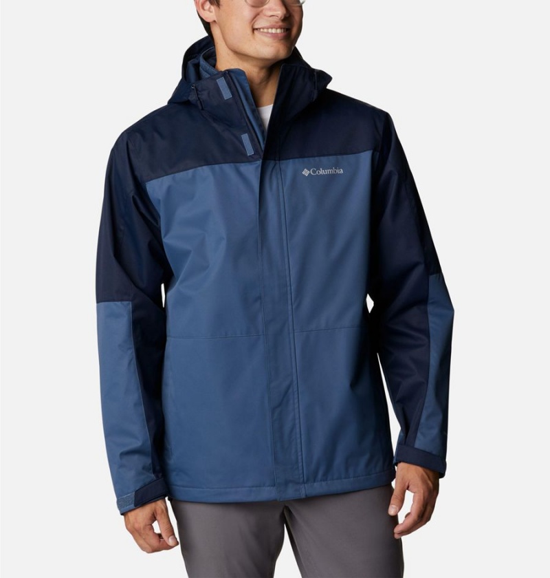 Columbia Hikebound Interchange Men\'s 3 In 1 Jackets Blue | QZAXRY-785