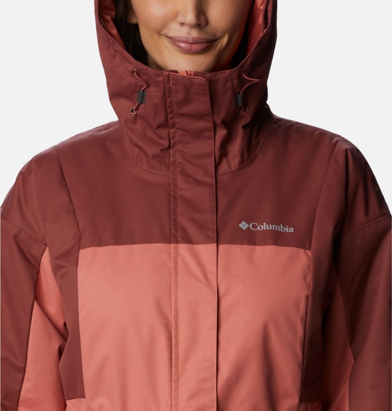Columbia Hikebound Long Insulated Women's Puffer Jacket Coral | CWOYBA-607