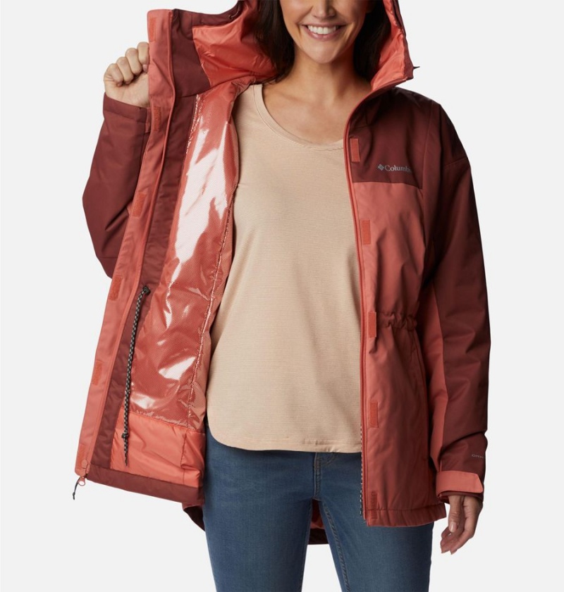 Columbia Hikebound Long Insulated Women's Puffer Jacket Coral | CWOYBA-607