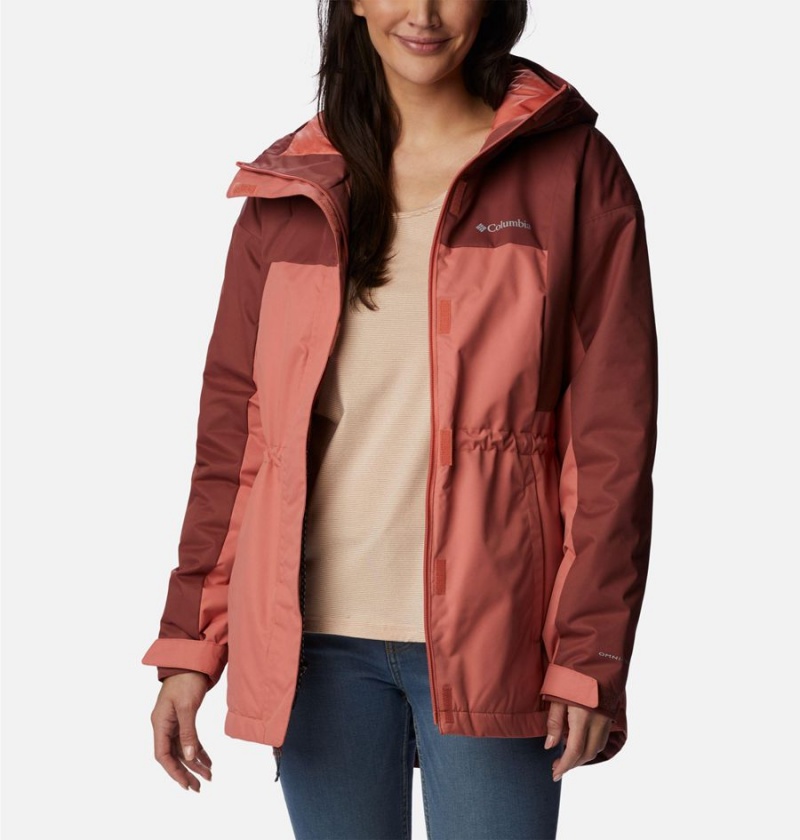 Columbia Hikebound Long Insulated Women's Puffer Jacket Coral | CWOYBA-607