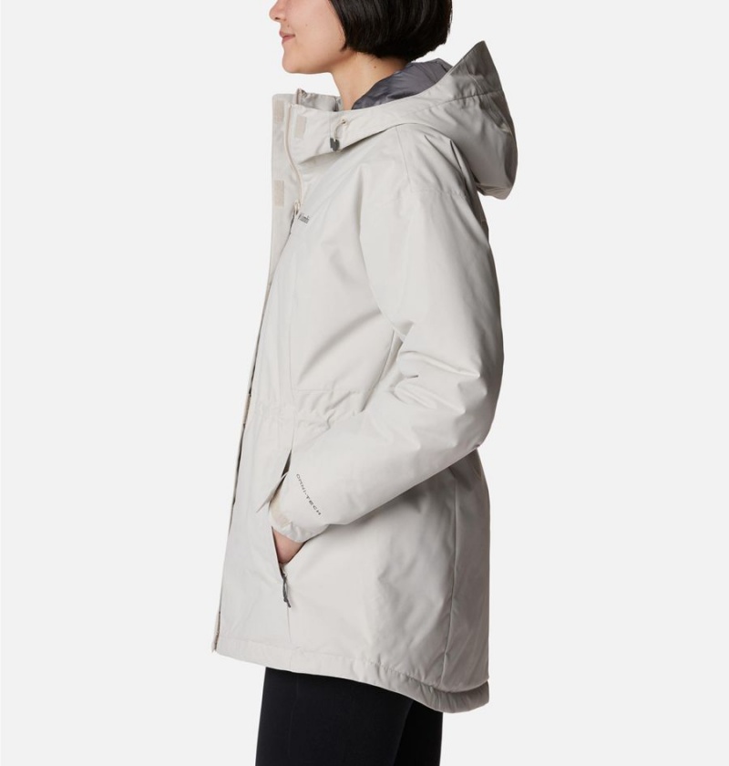 Columbia Hikebound Long Insulated Women's Puffer Jacket White | KGLBCR-436
