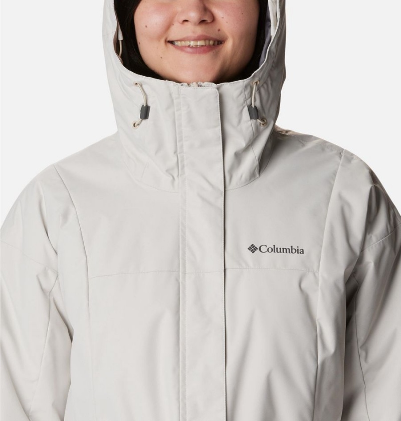 Columbia Hikebound Long Insulated Women's Puffer Jacket White | KGLBCR-436