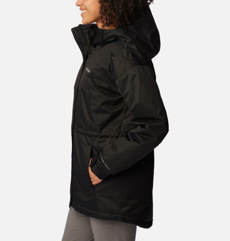 Columbia Hikebound Long Insulated Women's Puffer Jacket Black | KJMLGY-132