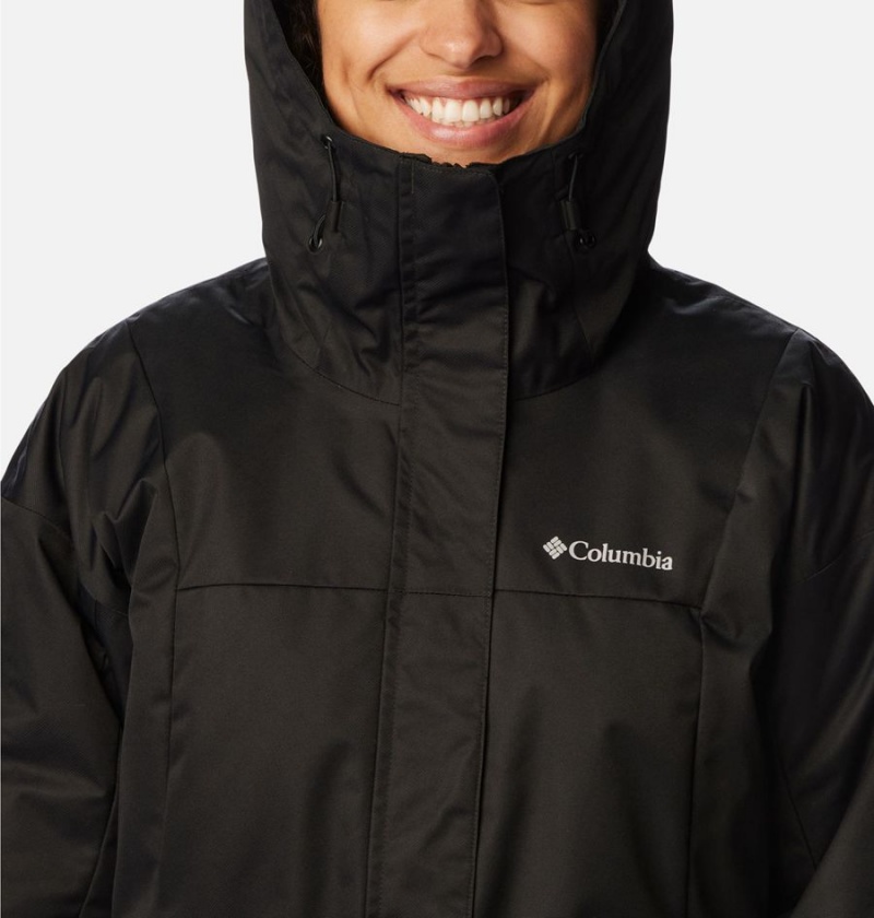 Columbia Hikebound Long Insulated Women's Puffer Jacket Black | KJMLGY-132