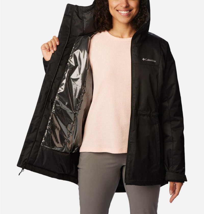 Columbia Hikebound Long Insulated Women's Puffer Jacket Black | KJMLGY-132
