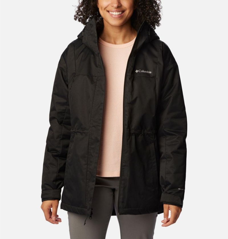 Columbia Hikebound Long Insulated Women's Puffer Jacket Black | KJMLGY-132