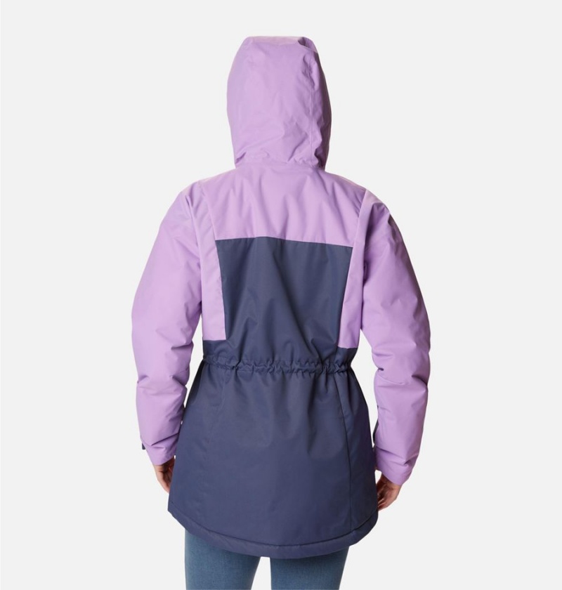 Columbia Hikebound Long Insulated Women's Puffer Jacket Navy | QXYAMH-134