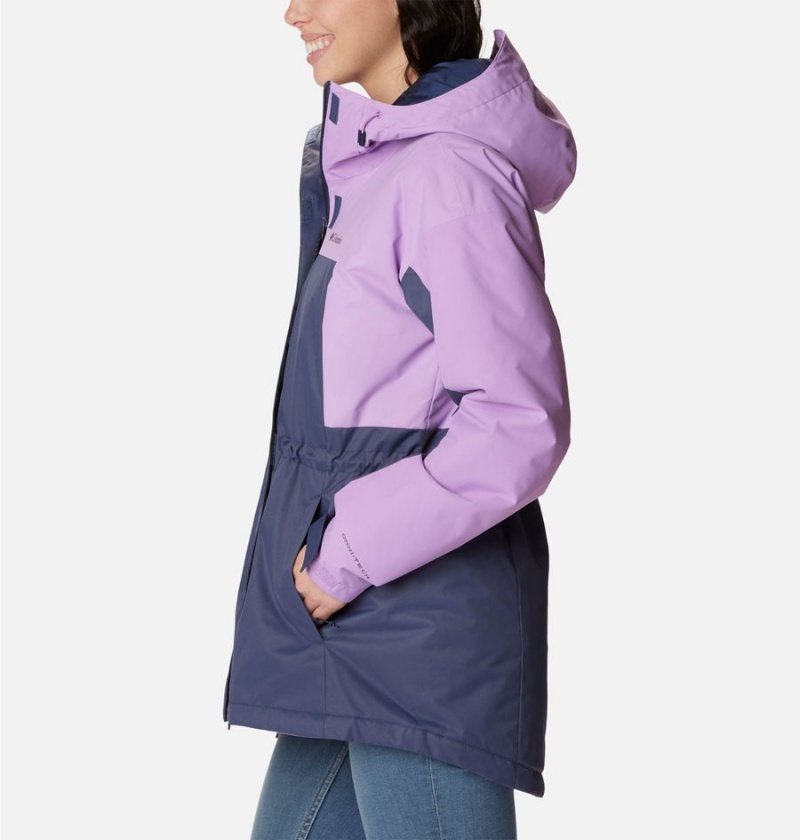 Columbia Hikebound Long Insulated Women's Puffer Jacket Navy | QXYAMH-134