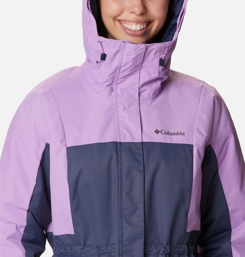 Columbia Hikebound Long Insulated Women's Puffer Jacket Navy | QXYAMH-134