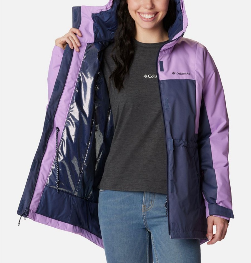 Columbia Hikebound Long Insulated Women's Puffer Jacket Navy | QXYAMH-134