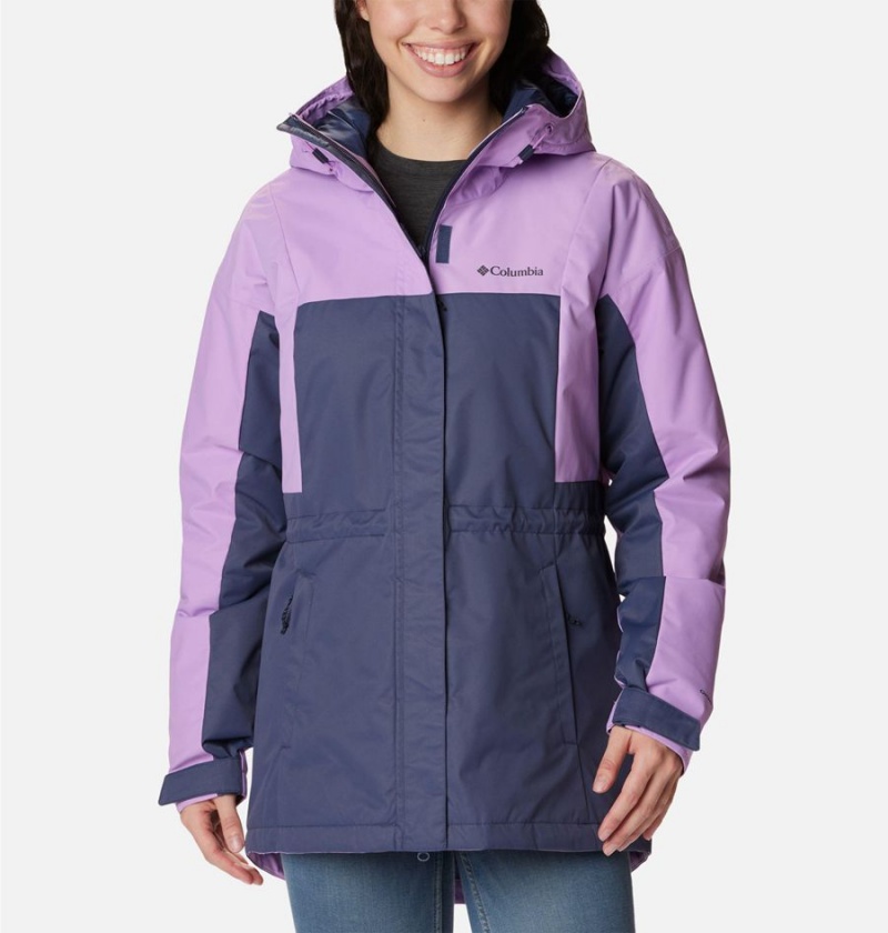 Columbia Hikebound Long Insulated Women\'s Puffer Jacket Navy | QXYAMH-134