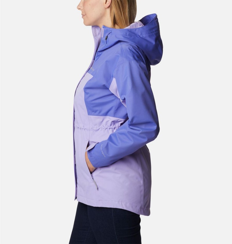 Columbia Hikebound Long Women's Rain Jacket Purple | AQCPHV-497