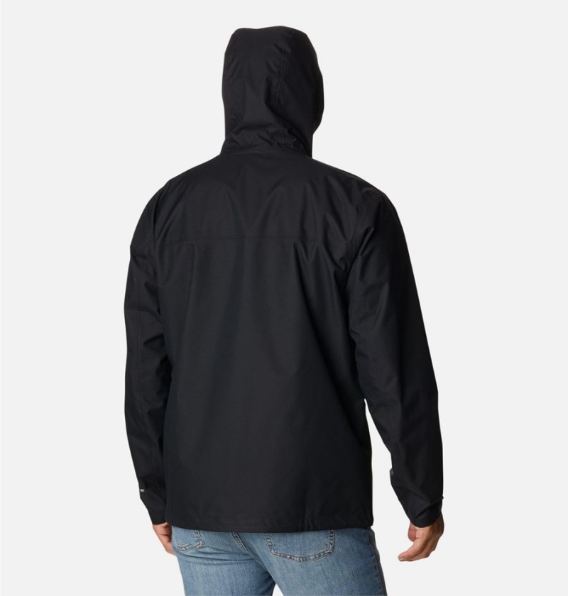 Columbia Hikebound Men's Rain Jacket Black | RQTZID-315