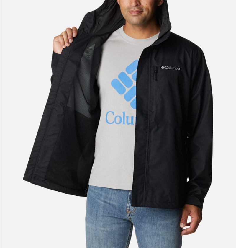 Columbia Hikebound Men's Rain Jacket Black | RQTZID-315