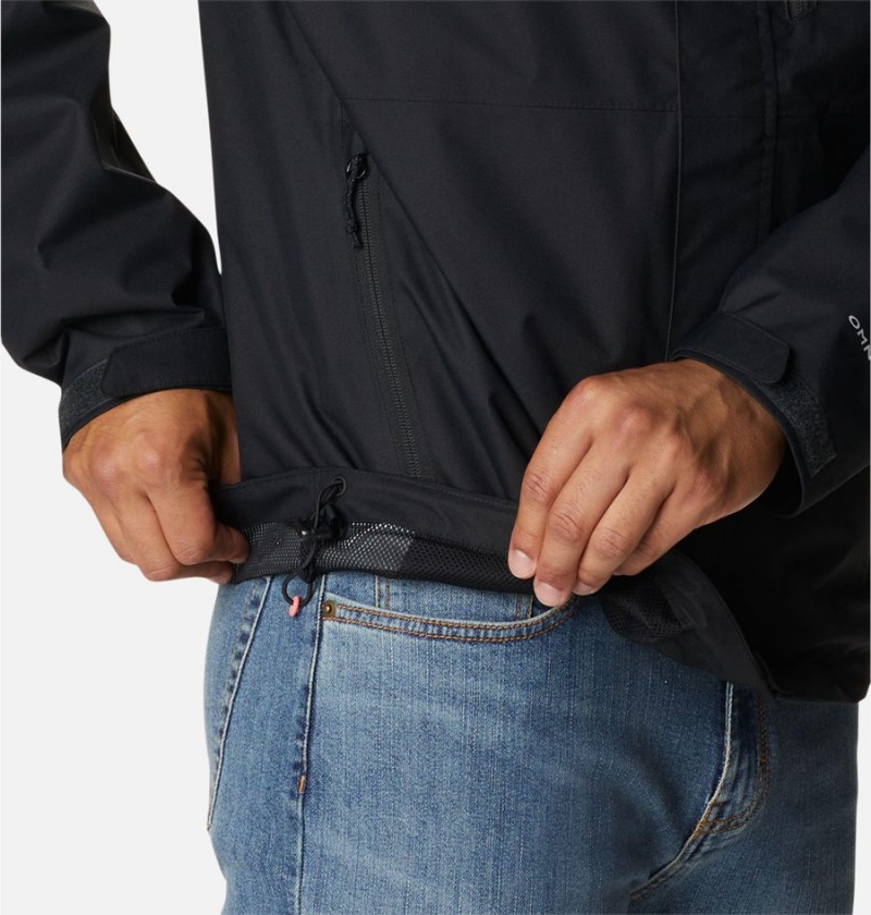 Columbia Hikebound Men's Rain Jacket Black | RQTZID-315