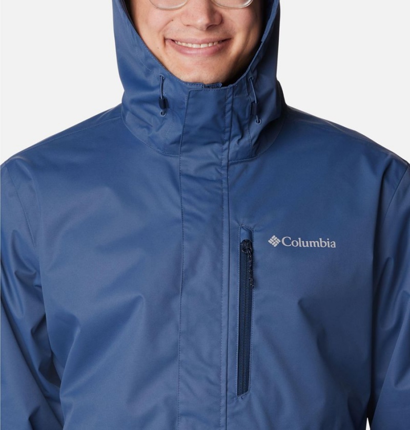 Columbia Hikebound Men's Rain Jacket Blue | LFPODB-497