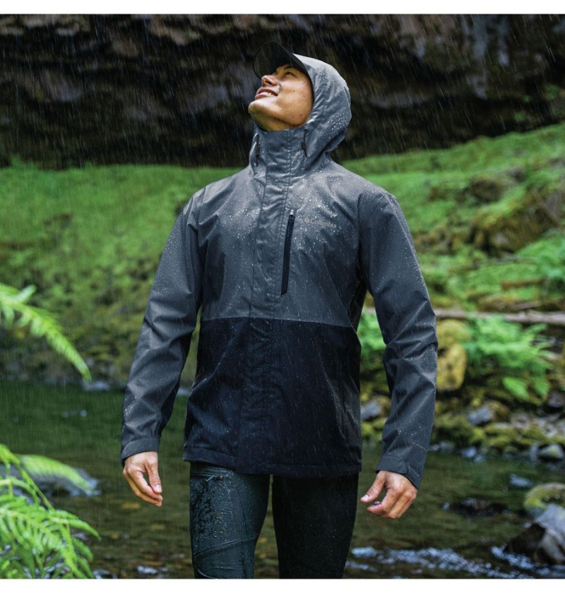 Columbia Hikebound Men's Rain Jacket Blue | LFPODB-497