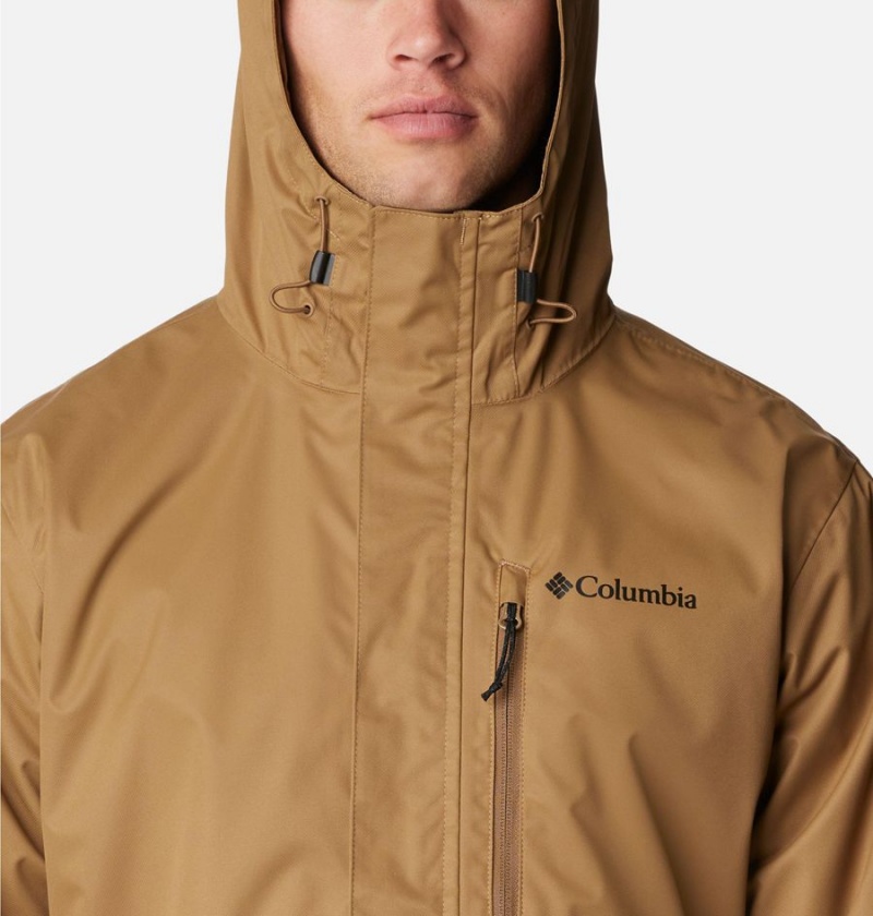 Columbia Hikebound Men's Rain Jacket Brown | DGCBLP-136