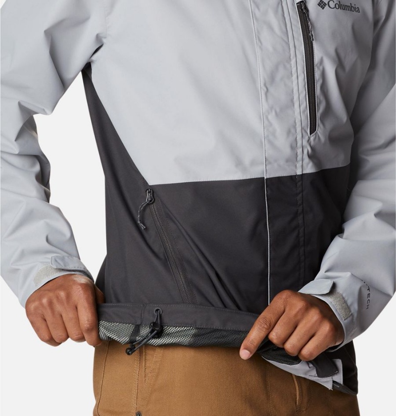 Columbia Hikebound Men's Rain Jacket Grey | MXIEVD-920