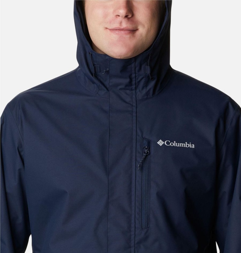 Columbia Hikebound Men's Rain Jacket Navy | MYTPUL-821