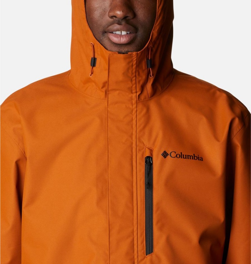 Columbia Hikebound Men's Rain Jacket Orange | ECRKLI-209