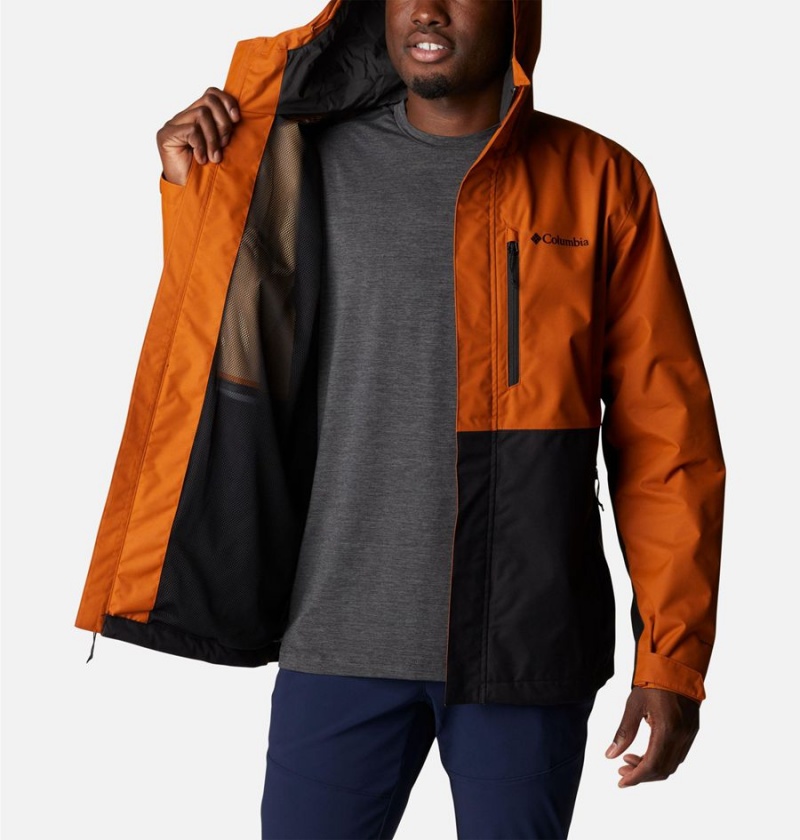 Columbia Hikebound Men's Rain Jacket Orange | ECRKLI-209