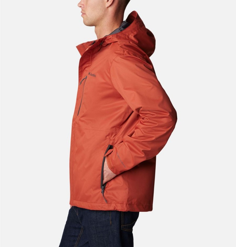 Columbia Hikebound Men's Rain Jacket Red | VSTPEF-781