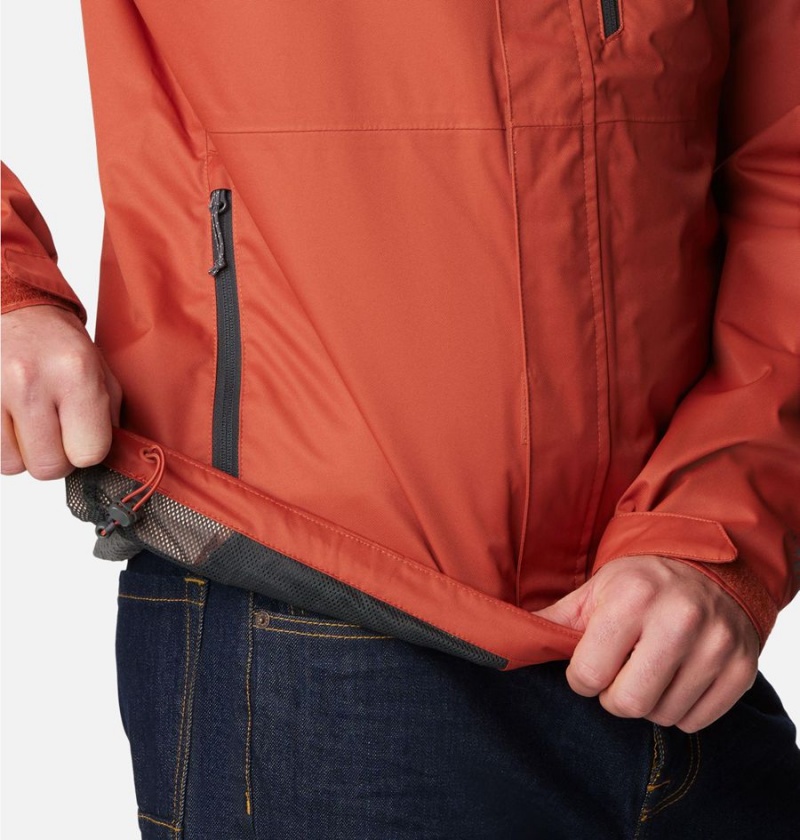 Columbia Hikebound Men's Rain Jacket Red | VSTPEF-781