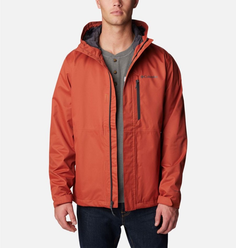 Columbia Hikebound Men's Rain Jacket Red | VSTPEF-781