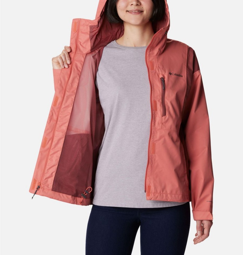 Columbia Hikebound Women's Rain Jacket Coral | CZBGNL-230